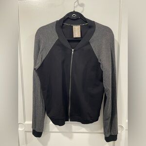 Anthropologie Dolan Black and Gray Zip-Up Jacket